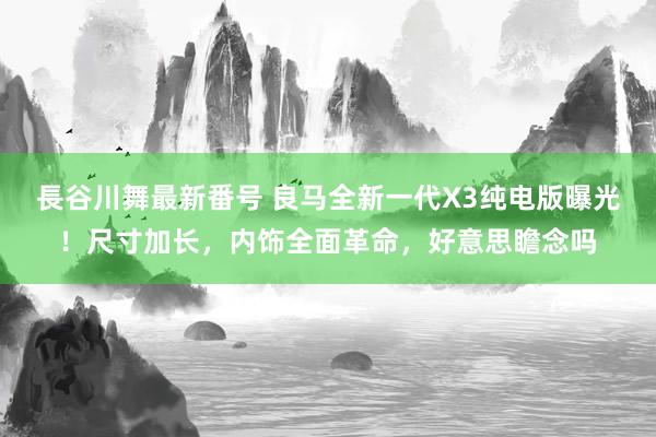 長谷川舞最新番号 良马全新一代X3纯电版曝光！尺寸加长，内饰全面革命，好意思瞻念吗