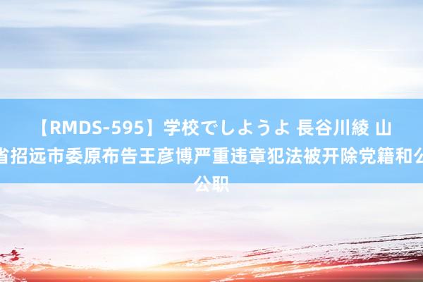 【RMDS-595】学校でしようよ 長谷川綾 山东省招远市委原布告王彦博严重违章犯法被开除党籍和公职