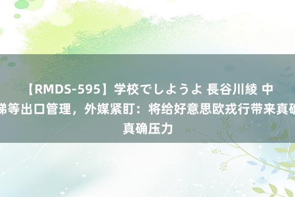 【RMDS-595】学校でしようよ 長谷川綾 中方对锑等出口管理，外媒紧盯：将给好意思欧戎行带来真确压力