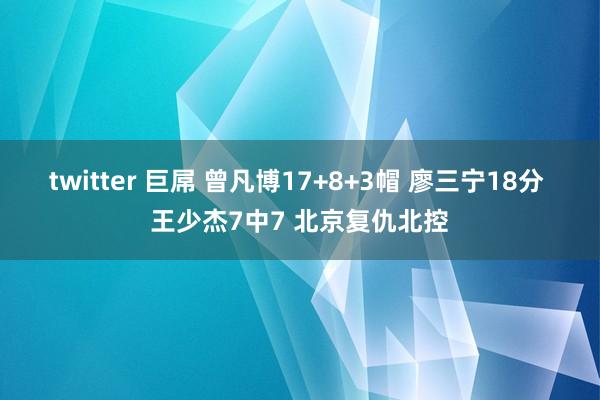 twitter 巨屌 曾凡博17+8+3帽 廖三宁18分 王少杰7中7 北京复仇北控